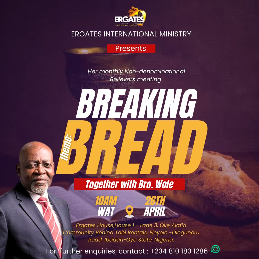 Breaking Bread Together With Bro. Wole